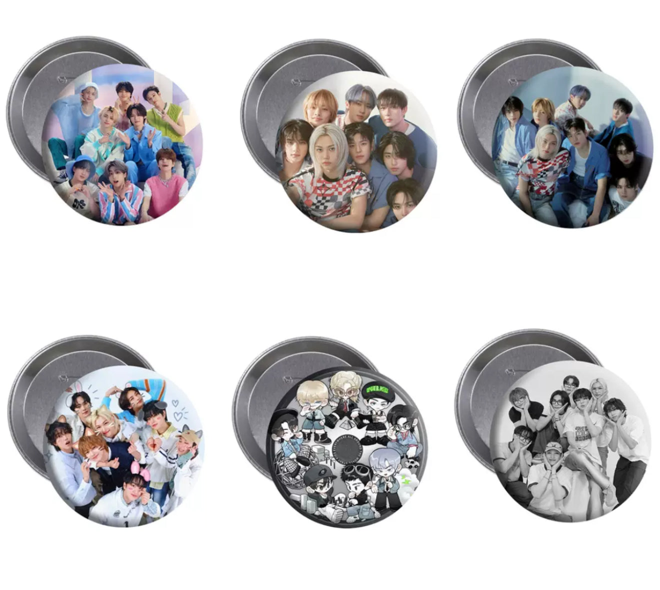 "Stray Kids" Badge Set, 58mm (6 pcs.)