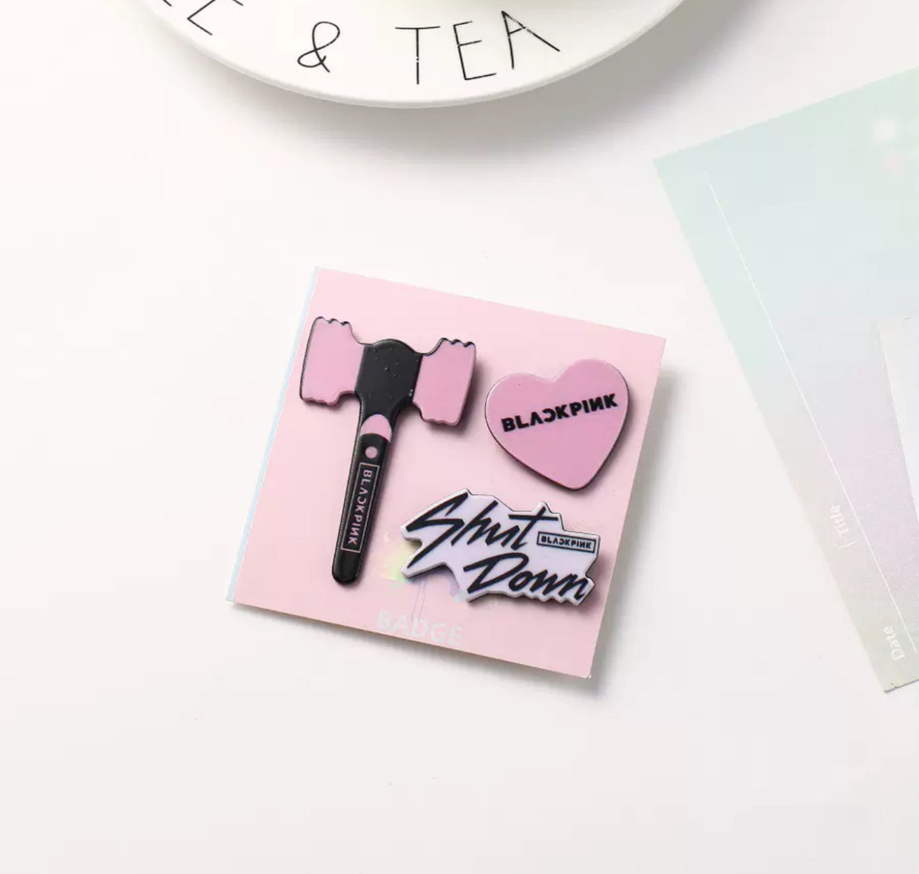 Set of three Black Pink K-pop badges