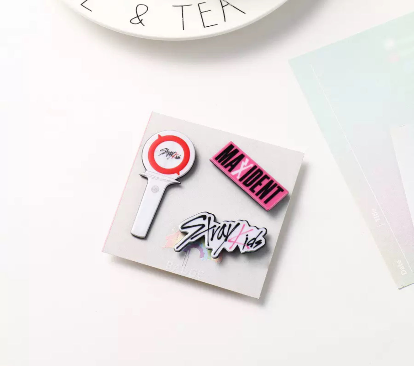 Set of three K-pop Stray Kids badges