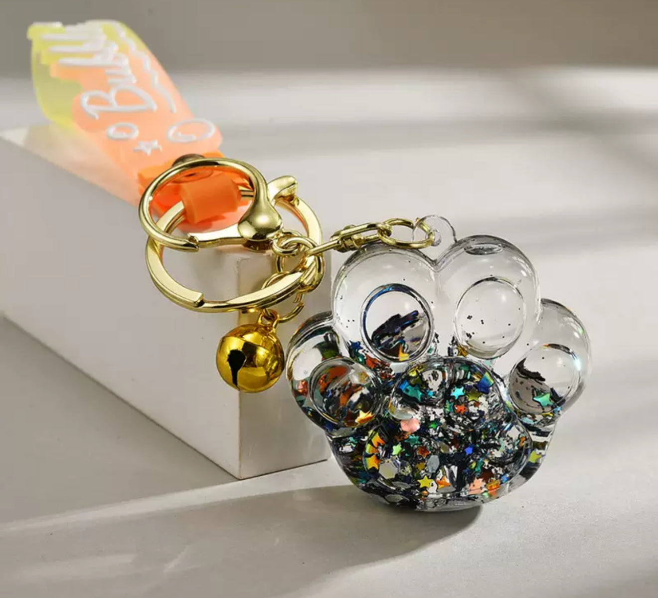 Bubble Space Paw Keychain