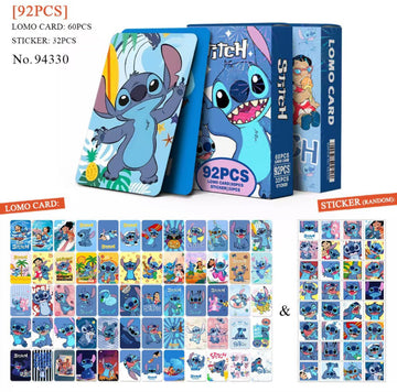 "Stitch" Card and Sticker Set (92 pieces)