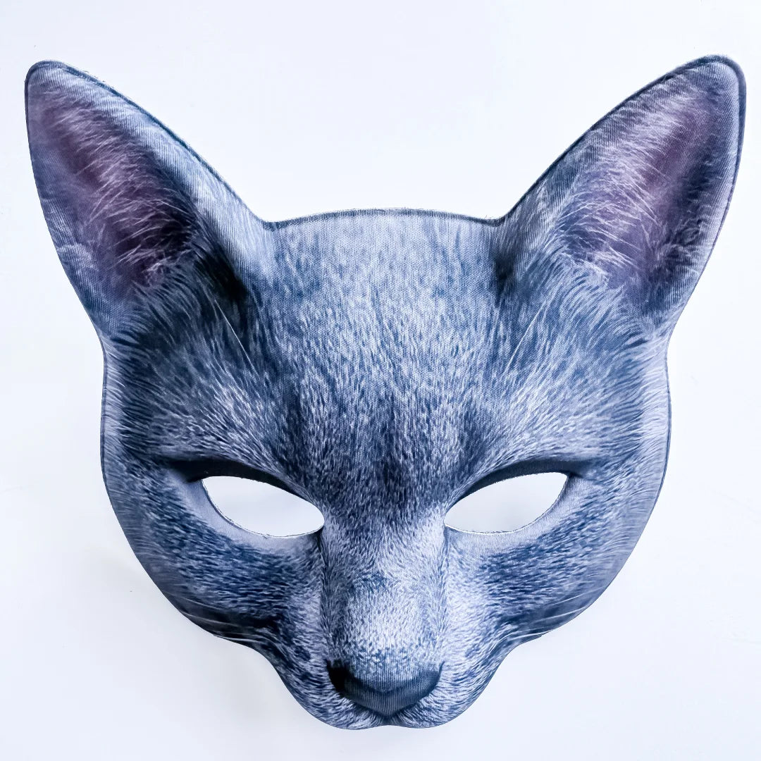 3D Gray Cat Quadrobics Mask