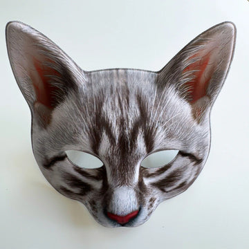3D Gray Cat Quadrobics Mask