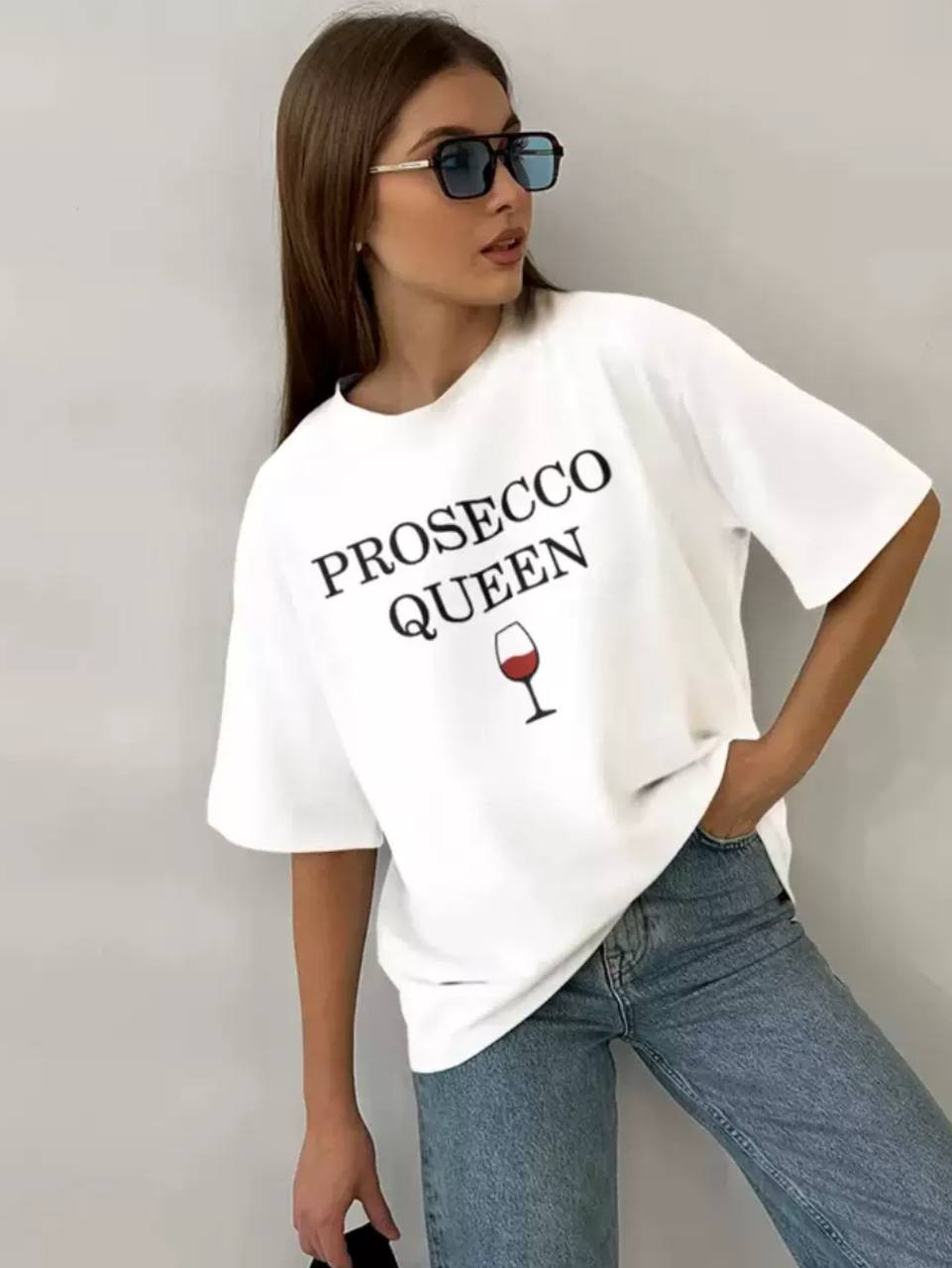 Women's Prosecco Queen T-Shirt - White