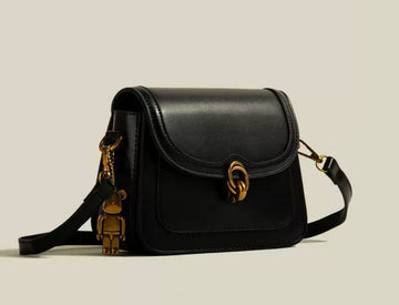 Women's Crossbody Bag with Bear - Black