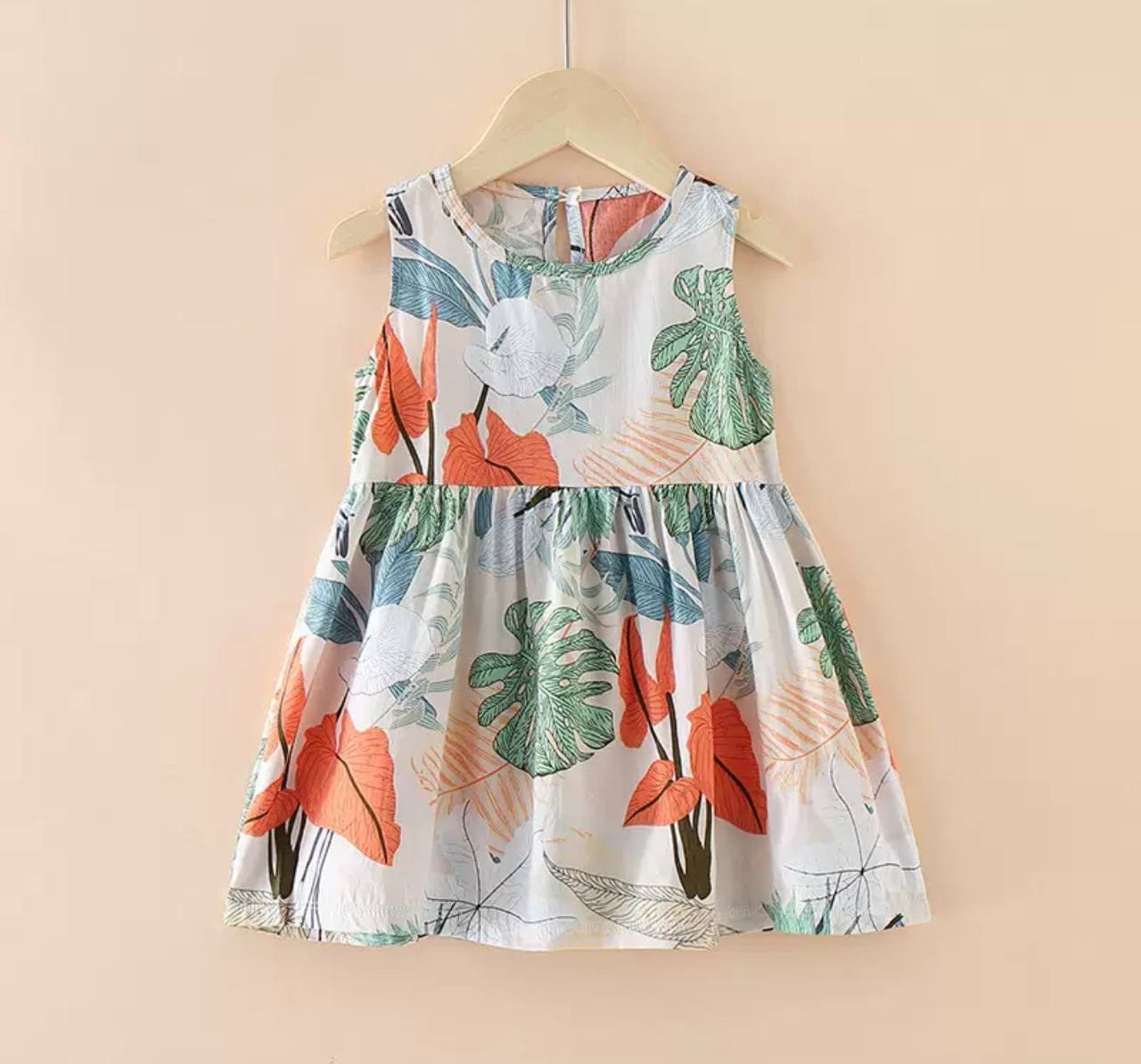 Children's Dress - Leaf Symphony