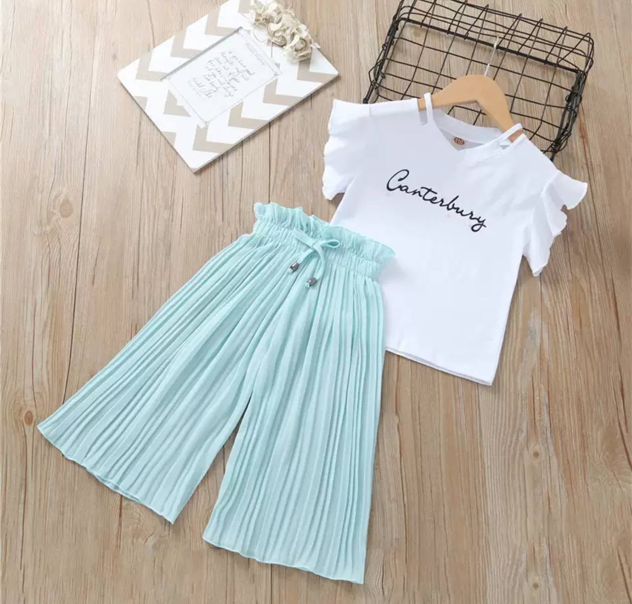 Light Spring/Summer Costume (T-Shirt + Pants) - Blue