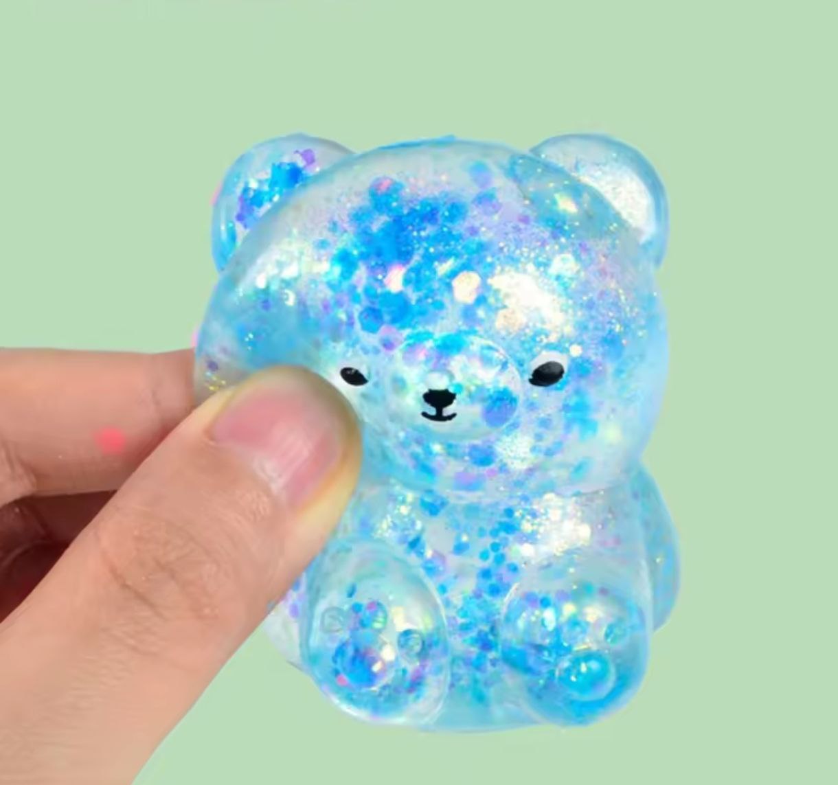Blue Plush Stress-Relief Gel Bear