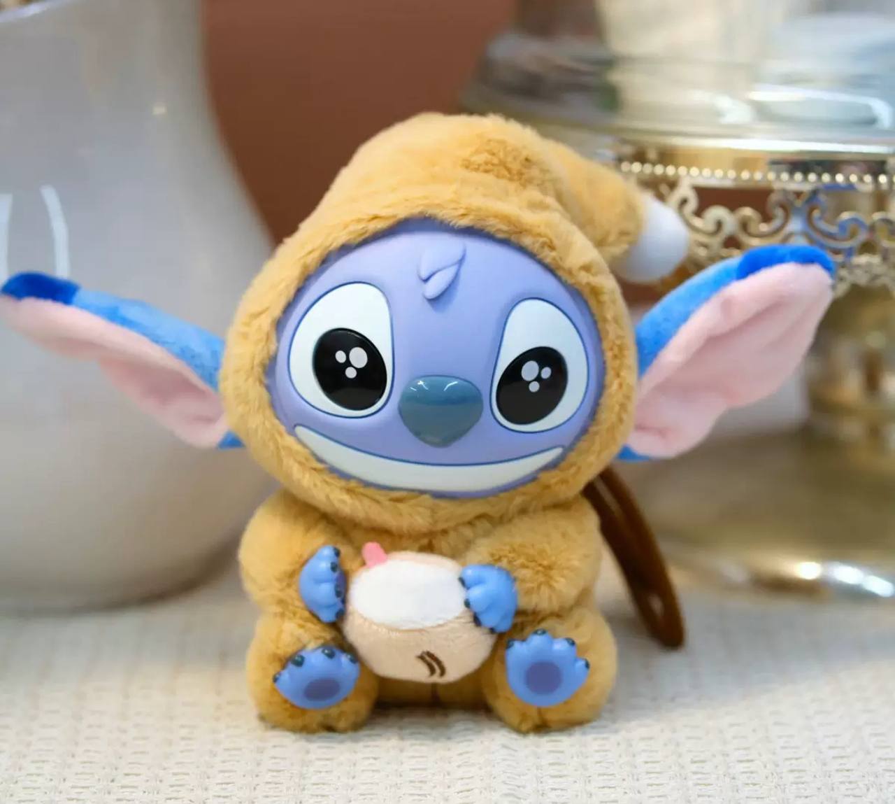Stitch Soft Plush Keychain with Coconut