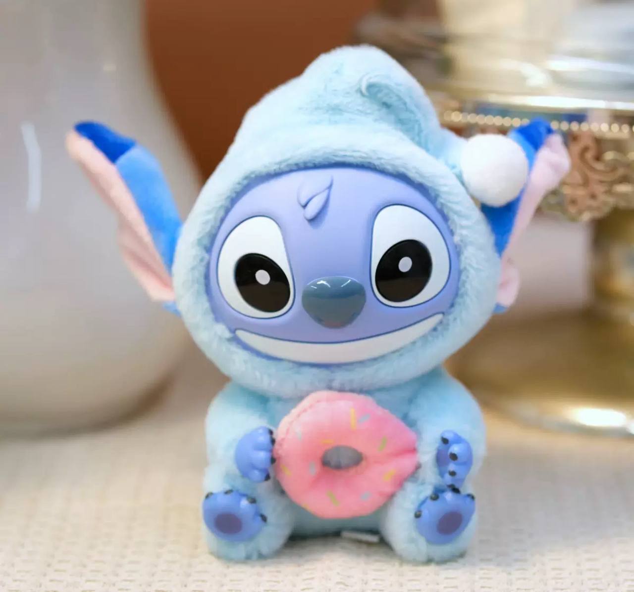 Stitch Plush Keychain with Donut