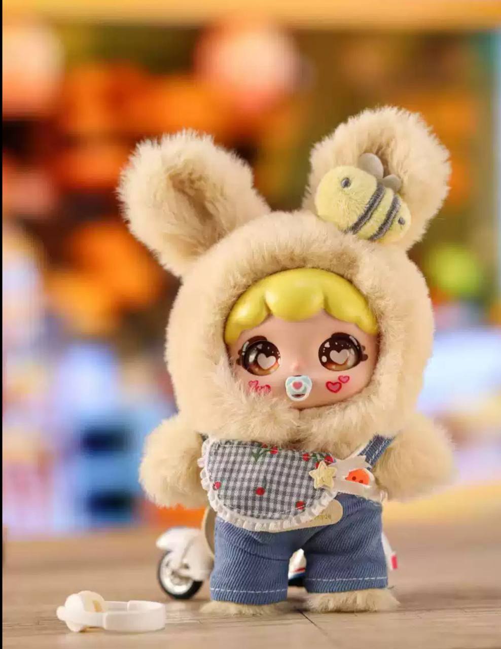 Toy keychain doll Beige