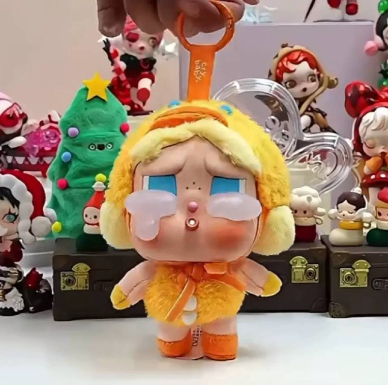 Soft Cry Baby Plush Keychain (Random)