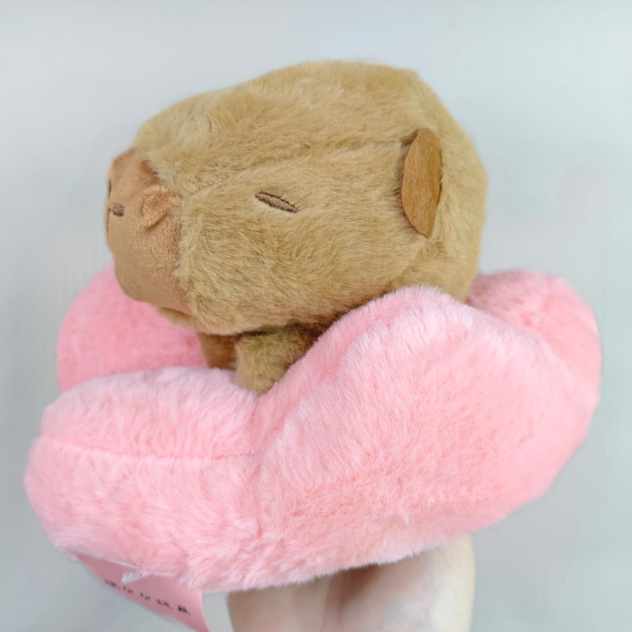 Soft Capybara Plush on a Lotus Flower