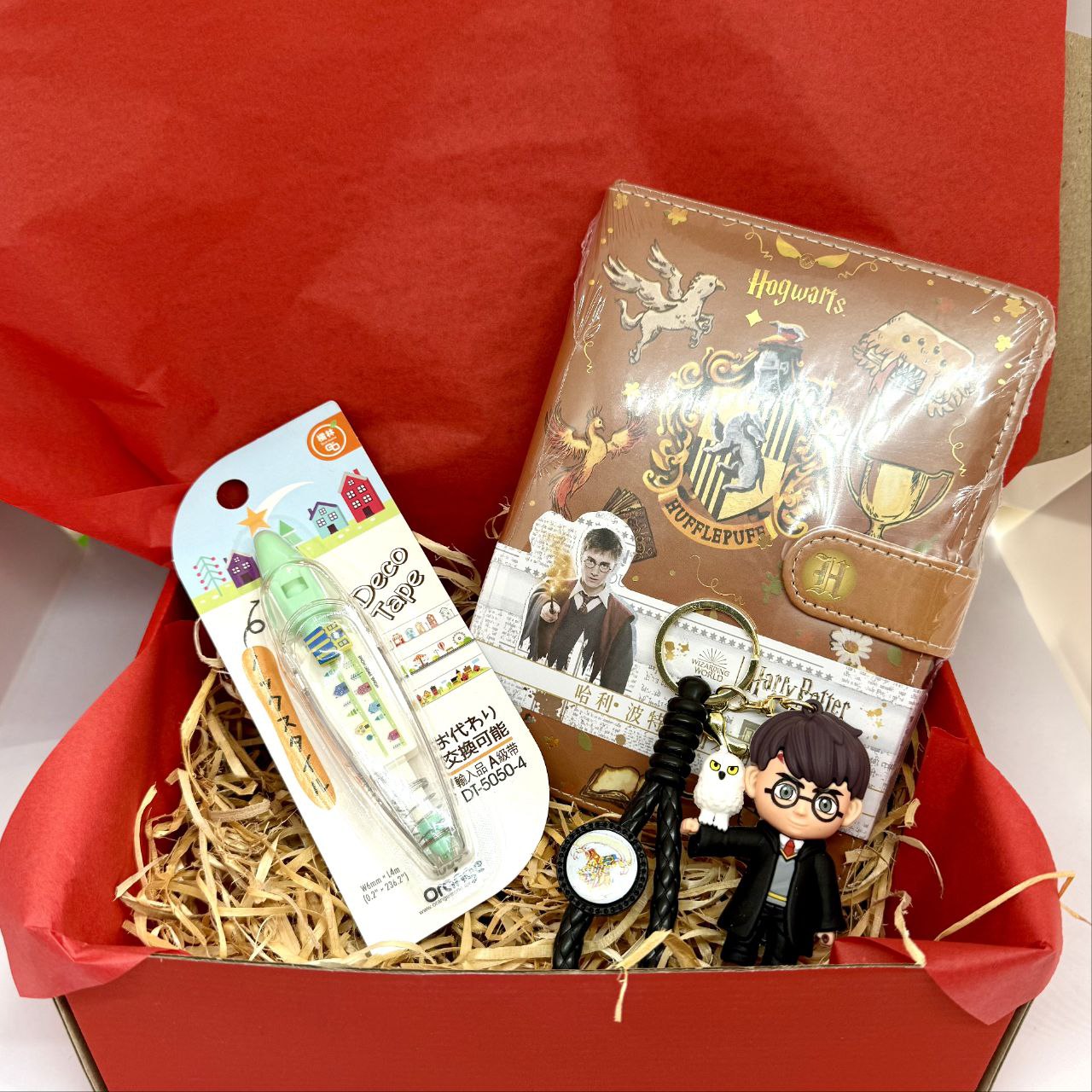 Harry Potter Gift Set (notebook + mini Marauder's Map + Hogwarts tickets, keychain, decorative washi tape liner)