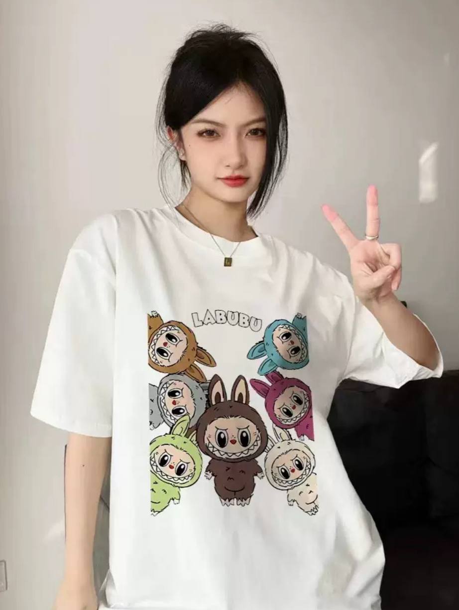 Gray Labubu T-Shirt