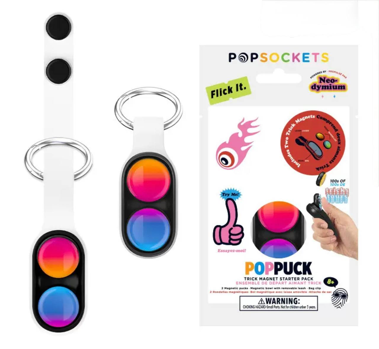 PopPuck White Magnetic Stress-Relief Game