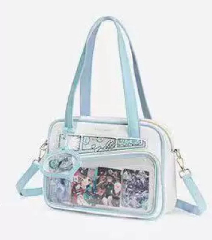 Clear Insert Bag – White with Blue