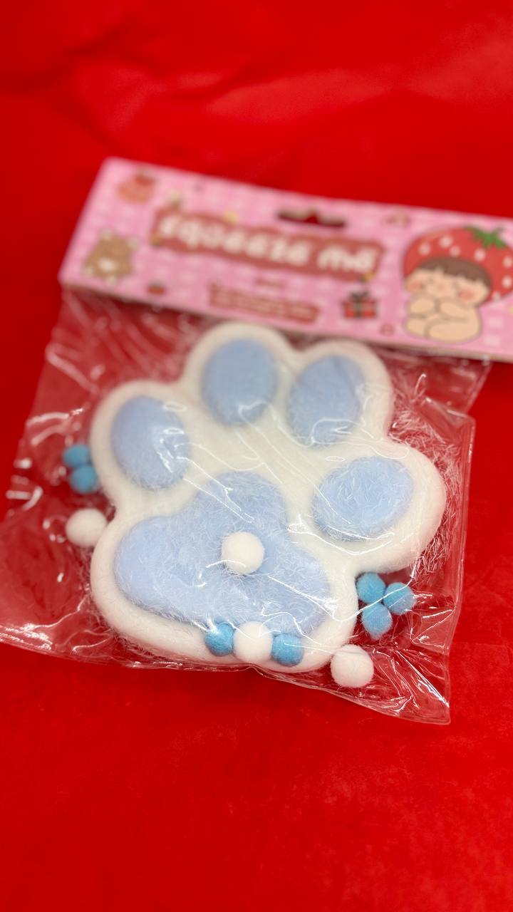 Squish Tab Paw Stress Ball Maxi - White and Blue