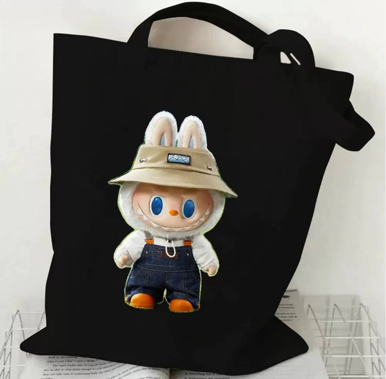 Labubu Black Shopper Bag