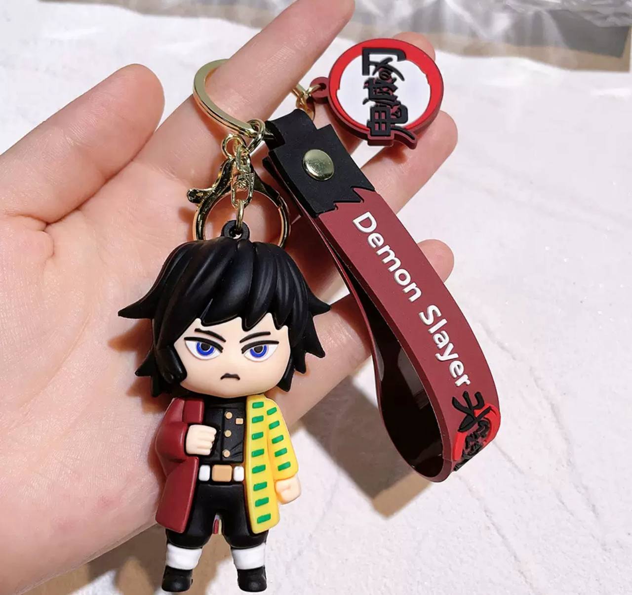 Demon Slayer Sword Keychain featuring Kyojuro Rengoku