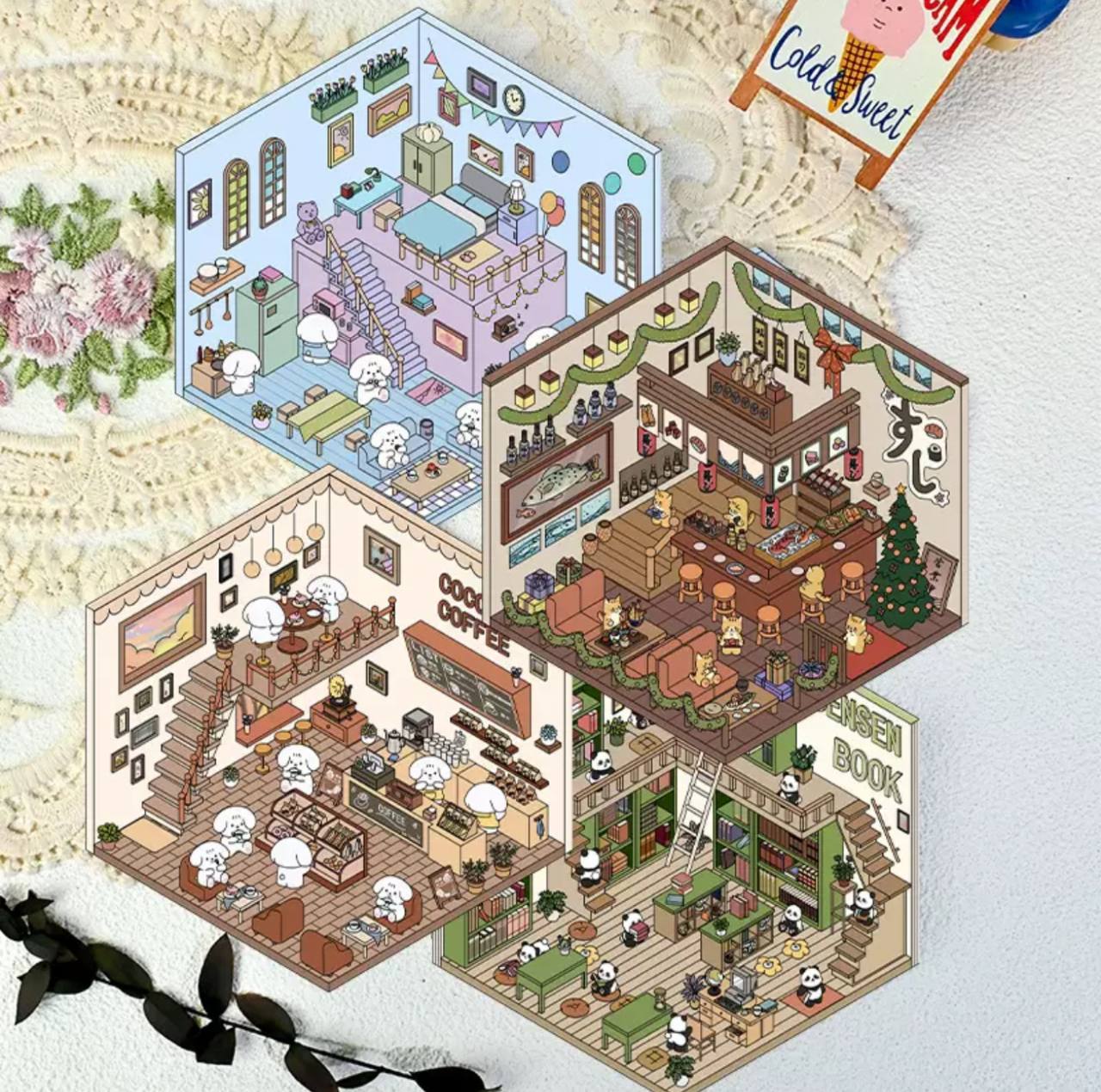 DIY Rumbox 3D Sticker Set "Create Your Own Room"