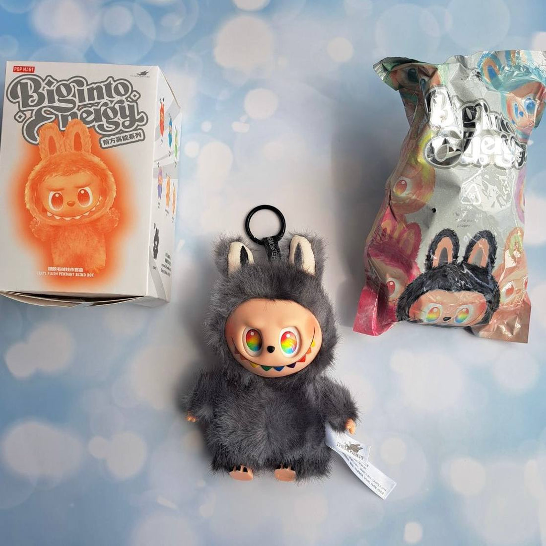 Rare Secret Labubu 3rd Generation Biginto Energy (brand new, sealed) Gray