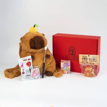 Capybara Gift Set (backpack, stickers, squish, pointer, fidget)